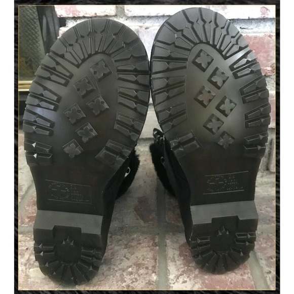 Dr. Martens 1460 Serena Leather Collar Faux Fur Lined Hiker Booties Size 11 BNIB - Picture 5 of 8